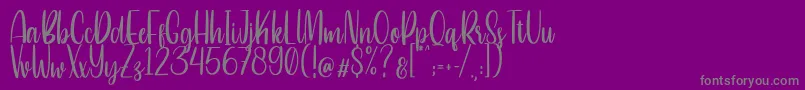 フォントBetterlove – 紫の背景に灰色の文字