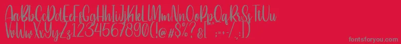 Betterlove Font – Gray Fonts on Red Background