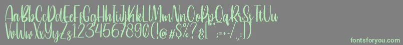 Betterlove Font – Green Fonts on Gray Background