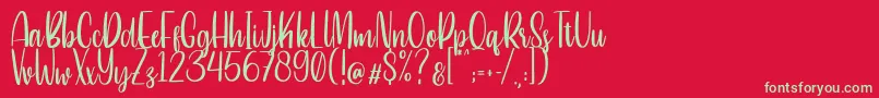 Betterlove Font – Green Fonts on Red Background