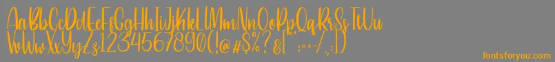 Betterlove-fontti – oranssit fontit harmaalla taustalla