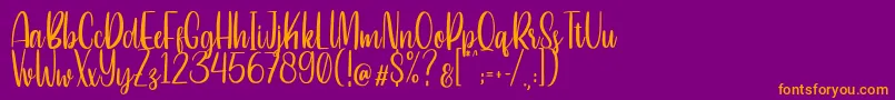 Betterlove Font – Orange Fonts on Purple Background