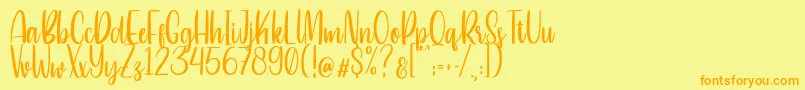 Betterlove Font – Orange Fonts on Yellow Background