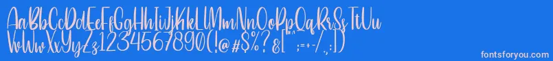 Betterlove Font – Pink Fonts on Blue Background