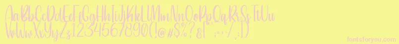 Betterlove Font – Pink Fonts on Yellow Background