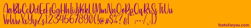 Betterlove Font – Purple Fonts on Orange Background