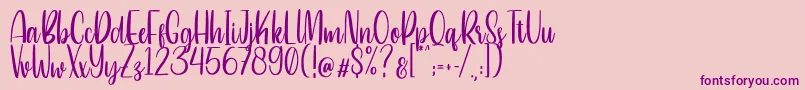 Betterlove-Schriftart – Violette Schriften auf rosa Hintergrund