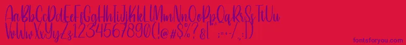 Betterlove Font – Purple Fonts on Red Background