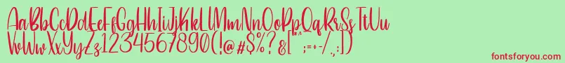 Betterlove Font – Red Fonts on Green Background