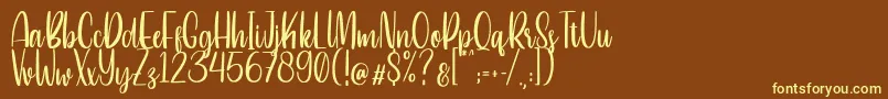Betterlove Font – Yellow Fonts on Brown Background