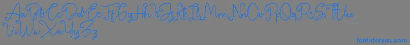 Betterlyne Personal Use Only-Schriftart – Blaue Schriften auf grauem Hintergrund