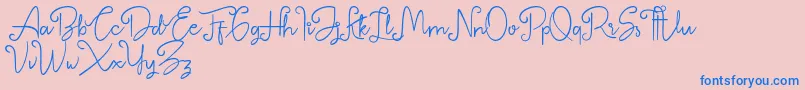 Betterlyne Personal Use Only Font – Blue Fonts on Pink Background