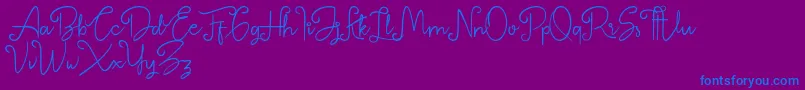 Betterlyne Personal Use Only Font – Blue Fonts on Purple Background