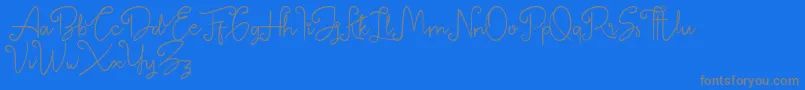 Шрифт Betterlyne Personal Use Only – серые шрифты на синем фоне