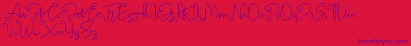 Betterlyne Personal Use Only Font – Purple Fonts on Red Background