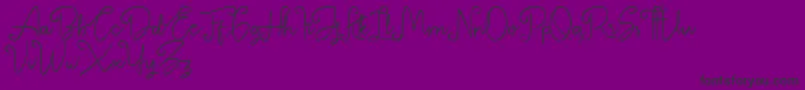 Betterlyne Personal Use Only Font – Black Fonts on Purple Background