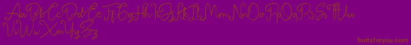 Betterlyne Personal Use Only-Schriftart – Braune Schriften auf violettem Hintergrund