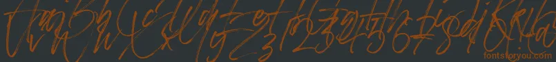 Betterworks Font – Brown Fonts on Black Background