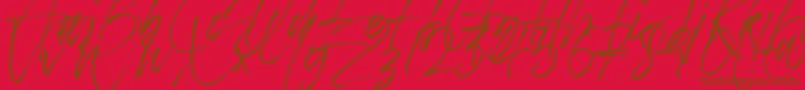 Betterworks Font – Brown Fonts on Red Background