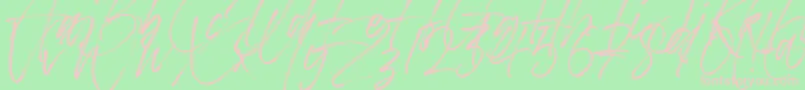 Betterworks Font – Pink Fonts on Green Background