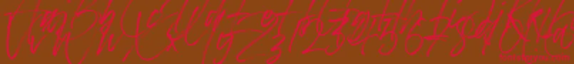 Betterworks Font – Red Fonts on Brown Background