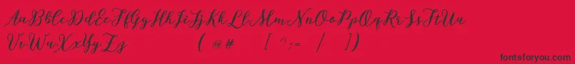 Bettilafea Demo Font – Black Fonts on Red Background