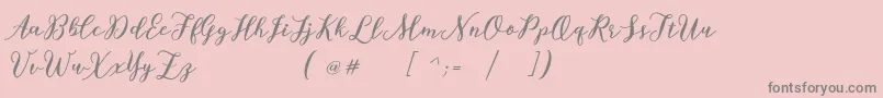 Bettilafea Demo Font – Gray Fonts on Pink Background