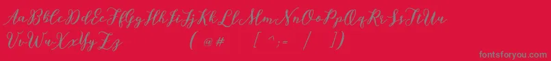 Bettilafea Demo Font – Gray Fonts on Red Background