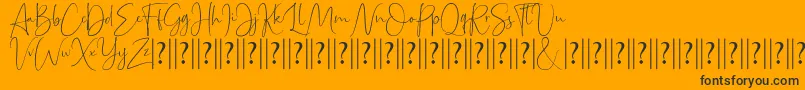 Bettrish Dafont Font – Black Fonts on Orange Background