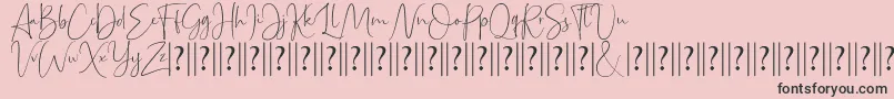 Bettrish Dafont-Schriftart – Schwarze Schriften auf rosa Hintergrund