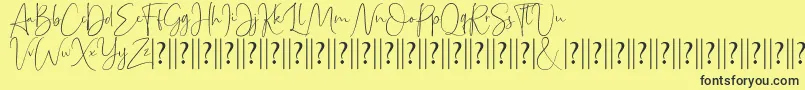 Bettrish Dafont Font – Black Fonts on Yellow Background