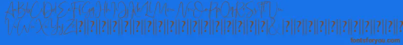 Bettrish Dafont Font – Brown Fonts on Blue Background