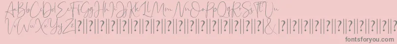 Bettrish Dafont Font – Gray Fonts on Pink Background