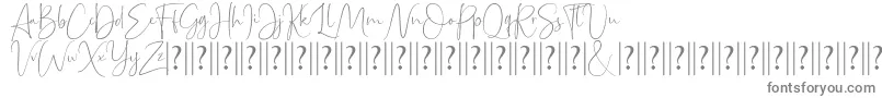 Bettrish Dafont-fontti – harmaat kirjasimet valkoisella taustalla
