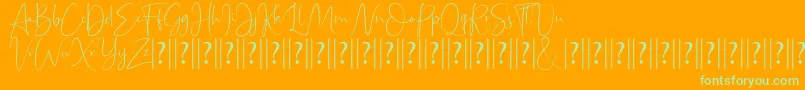 Шрифт Bettrish Dafont – зелёные шрифты на оранжевом фоне
