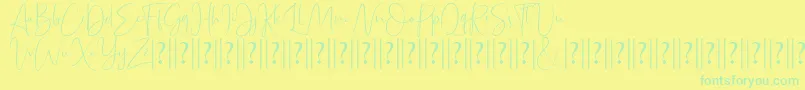 Bettrish Dafont Font – Green Fonts on Yellow Background