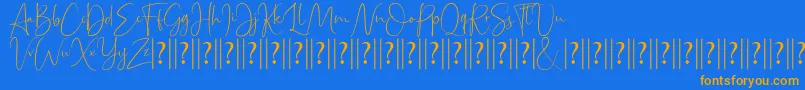 Bettrish Dafont Font – Orange Fonts on Blue Background