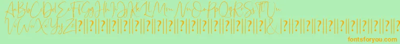 Bettrish Dafont Font – Orange Fonts on Green Background