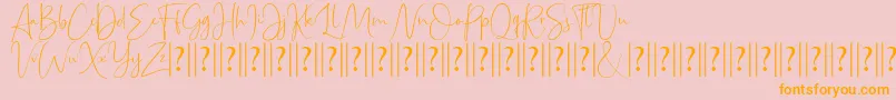 Bettrish Dafont Font – Orange Fonts on Pink Background