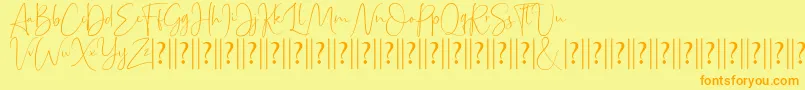 Bettrish Dafont Font – Orange Fonts on Yellow Background