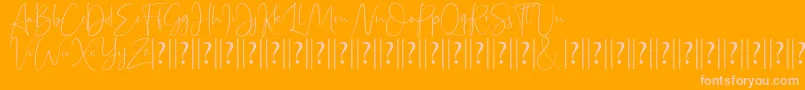 Bettrish Dafont Font – Pink Fonts on Orange Background