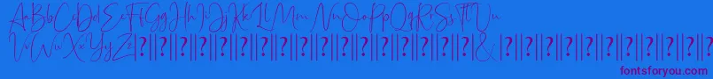 Bettrish Dafont Font – Purple Fonts on Blue Background