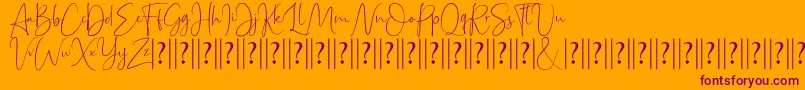 Bettrish Dafont Font – Purple Fonts on Orange Background