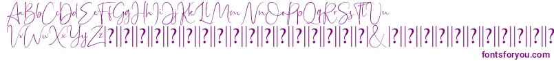 Шрифт Bettrish Dafont – фиолетовые шрифты на белом фоне