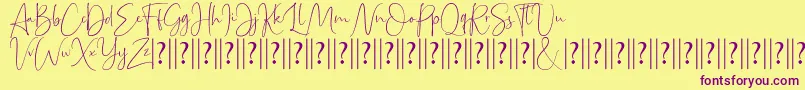 Bettrish Dafont Font – Purple Fonts on Yellow Background