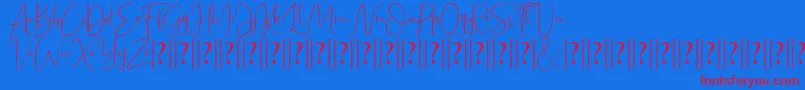 Шрифт Bettrish Dafont – красные шрифты на синем фоне