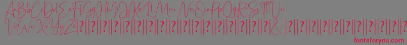 Bettrish Dafontフォントについての詳細 フォントBettrish Dafont – 赤い文字の灰色の背景