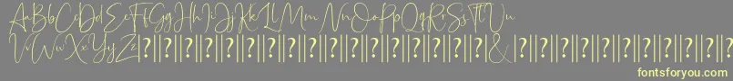 Bettrish Dafont Font – Yellow Fonts on Gray Background