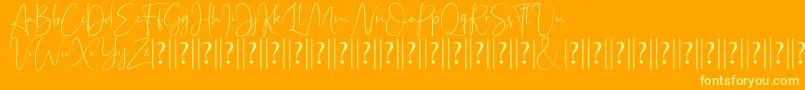 Bettrish Dafont Font – Yellow Fonts on Orange Background