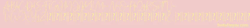 Bettrish Dafont Font – Yellow Fonts on Pink Background